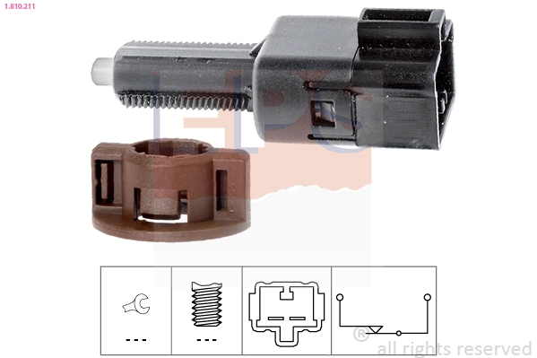 Stop Light Switch Made in Italy - OE Equivalent 1.810.211
