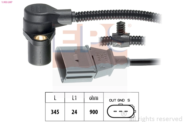Sensor, crankshaft pulse Made in Italy - OE Equivalent 1.953.287