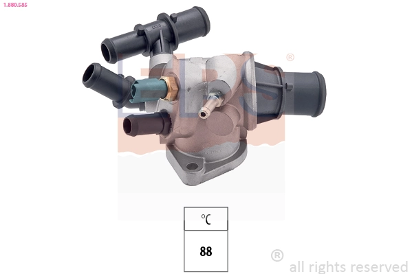 Thermostat, coolant Made in Italy - OE Equivalent 1.880.585