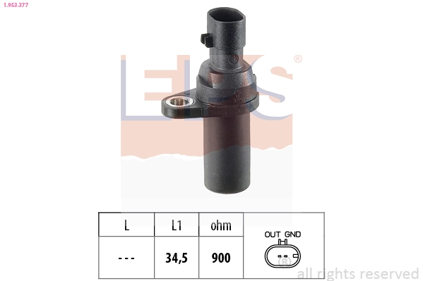Sensor, crankshaft pulse Made in Italy - OE Equivalent 1.953.377