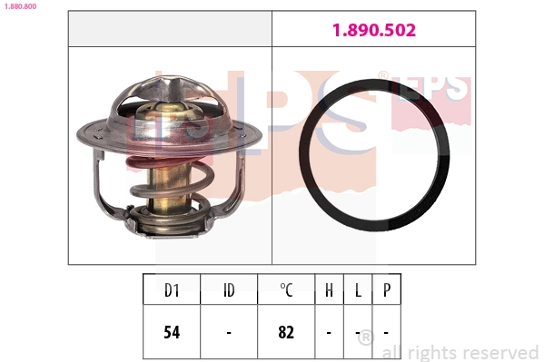 Thermostat, coolant Made in Italy - OE Equivalent 1.880.800