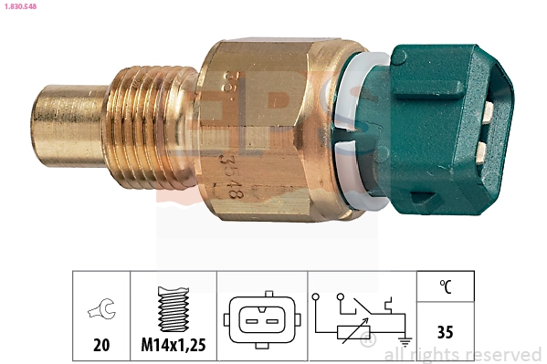 Sensor, coolant temperature Made in Italy - OE Equivalent 1.830.548