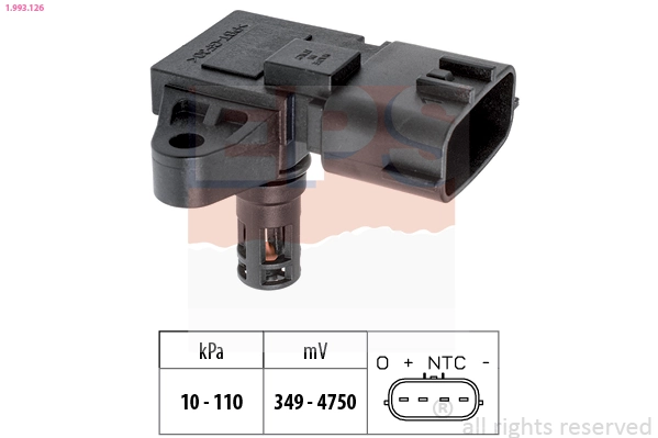 Air Pressure Sensor, altitude adaption Made in Italy - OE Equivalent 1.993.126