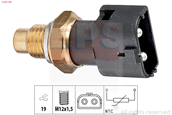 Sensor, coolant temperature Made in Italy - OE Equivalent 1.830.109