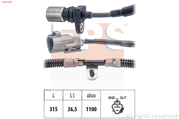 Sensor, crankshaft pulse Made in Italy - OE Equivalent 1.953.502