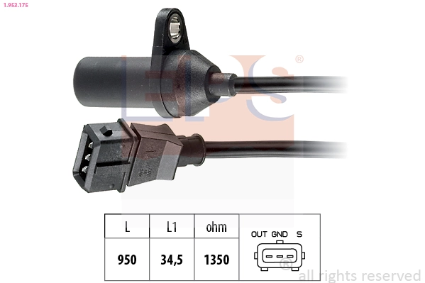 Sensor, crankshaft pulse Made in Italy - OE Equivalent 1.953.175