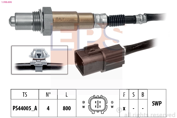 Oxygen Sensor Made in Italy - OE Equivalent 1.998.606