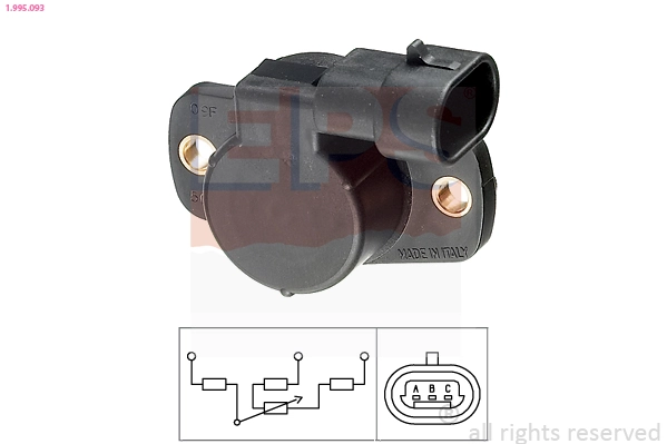 Sensor, throttle position Made in Italy - OE Equivalent 1.995.093