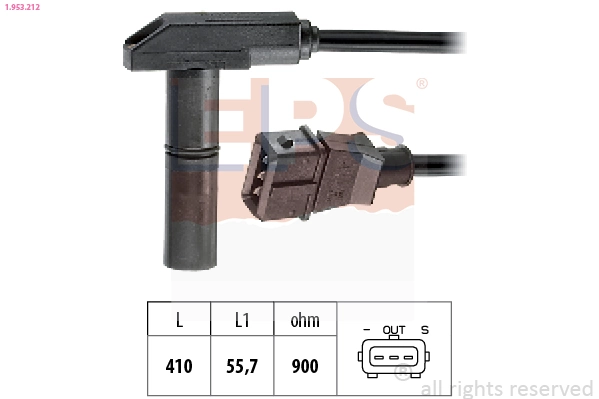 Sensor, crankshaft pulse Made in Italy - OE Equivalent 1.953.212