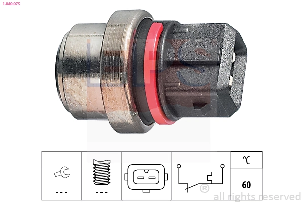 Temperature Switch, coolant warning lamp Made in Italy - OE Equivalent 1.840.075