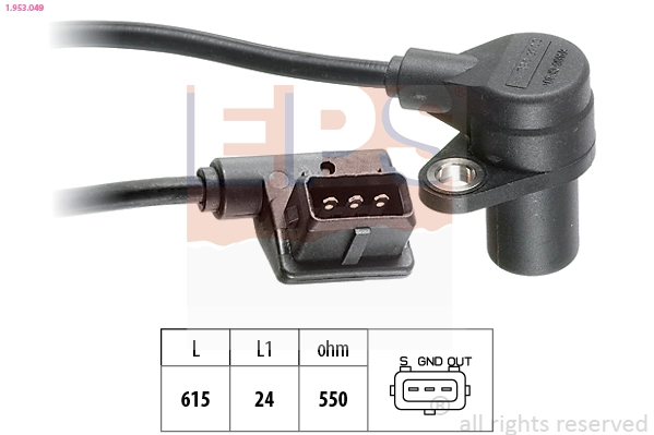 Sensor, crankshaft pulse Made in Italy - OE Equivalent 1.953.049