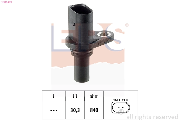 Sensor, engine speed Made in Italy - OE Equivalent 1.953.221