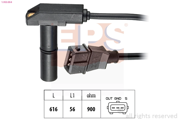 Sensor, crankshaft pulse Made in Italy - OE Equivalent 1.953.054