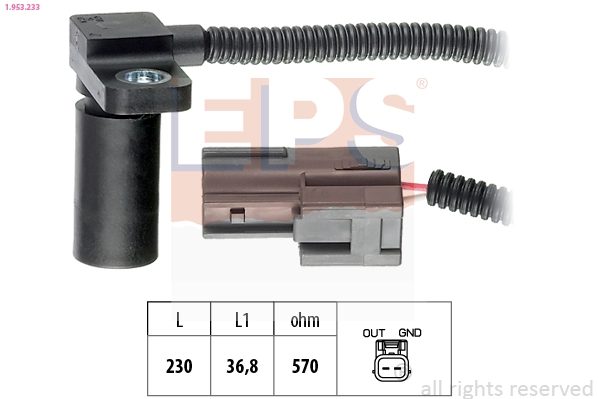 Sensor, engine speed Made in Italy - OE Equivalent 1.953.233