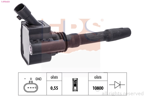 Ignition Coil Made in Italy - OE Equivalent 1.970.633