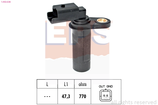 Sensor, crankshaft pulse Made in Italy - OE Equivalent 1.953.538
