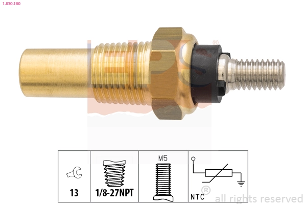 Sensor, coolant temperature Made in Italy - OE Equivalent 1.830.180