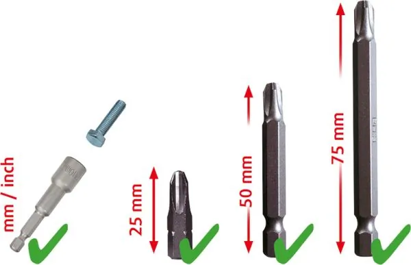 KS TOOLS 911.2008 Kit, screwdriver bits