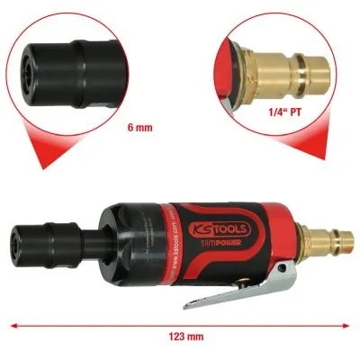 KS TOOLS 515.5530 Straight-grip Grinder (compressed air)
