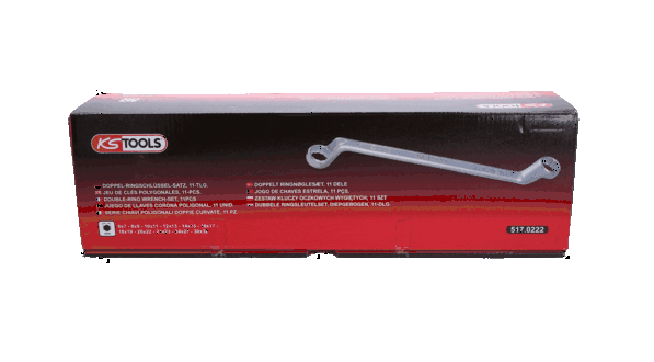 KS TOOLS 517.0222 Double Ring Spanner Set
