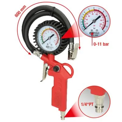 Compressed-air Tyre Pressure Gauge/Inflator 515.1950