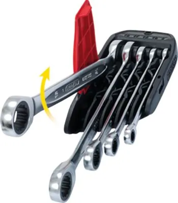 KS TOOLS 503.5905 Ratchet Ring Open-ended Spanner Set