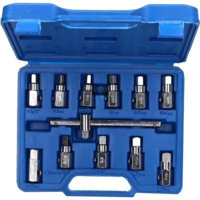 KS TOOLS BT711150 Set of Socket Wrench Inserts, oil drain plug