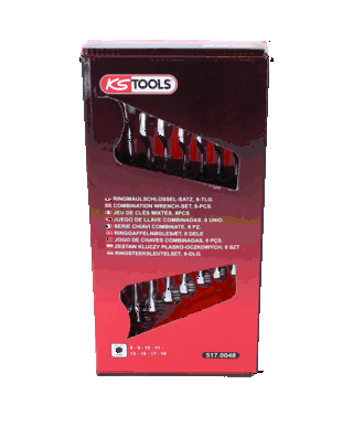 KS TOOLS 517.0048 Spanner Set, ring/open ended