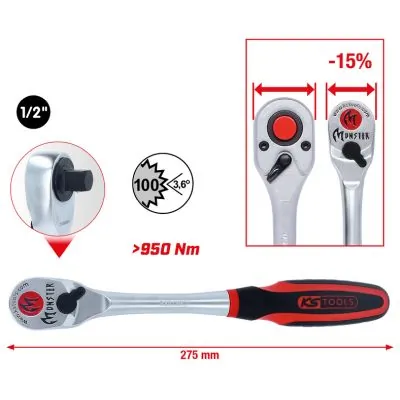 KS TOOLS 935.1290 Reversible Ratchet