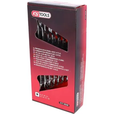 KS TOOLS 517.0048 Spanner Set, ring/open ended