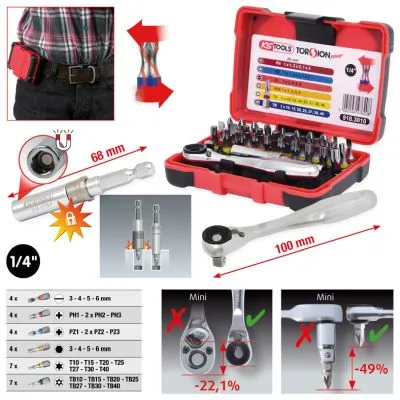 KS TOOLS 918.3010 Kit, screwdriver bits