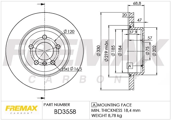 FREMAX BD-3558 Brake Disc