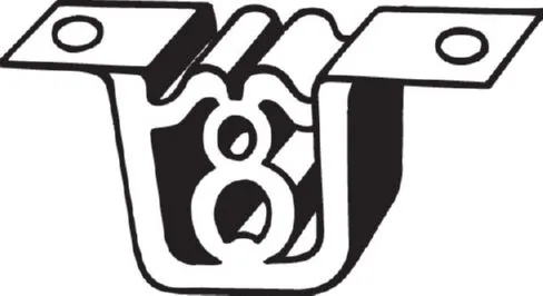 Rubber Strip, exhaust system 255-077