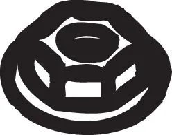 Nut, exhaust manifold 258-036