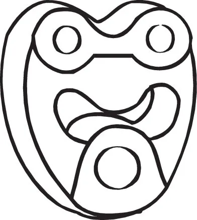 Rubber Strip, exhaust system 255-304