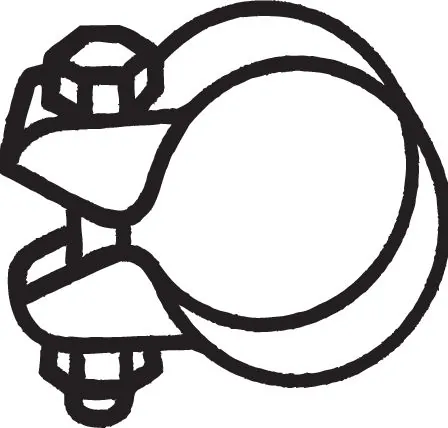 Clamping Piece, exhaust system 250-352