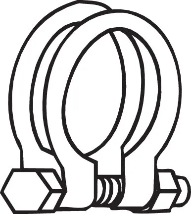 Clamping Piece, exhaust system 250-445