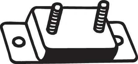 Rubber Strip, exhaust system 255-262