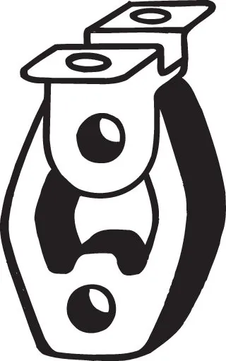 Rubber Strip, exhaust system 255-183