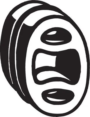 Rubber Strip, exhaust system 255-041