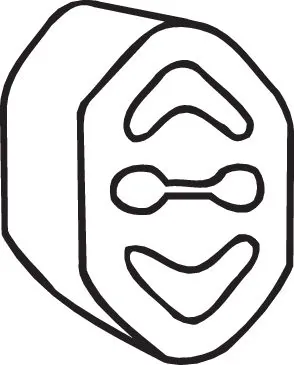 Rubber Strip, exhaust system 255-030