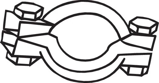 Clamping Piece, exhaust system 254-930