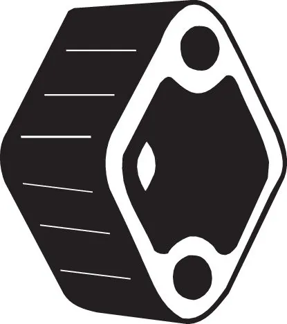 Rubber Strip, exhaust system 255-375