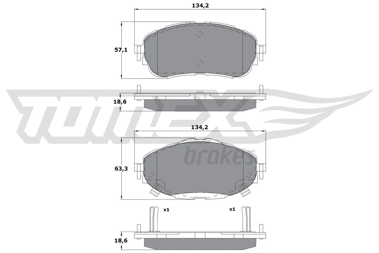 Brake Pad Set, disc brake TX 16-99
