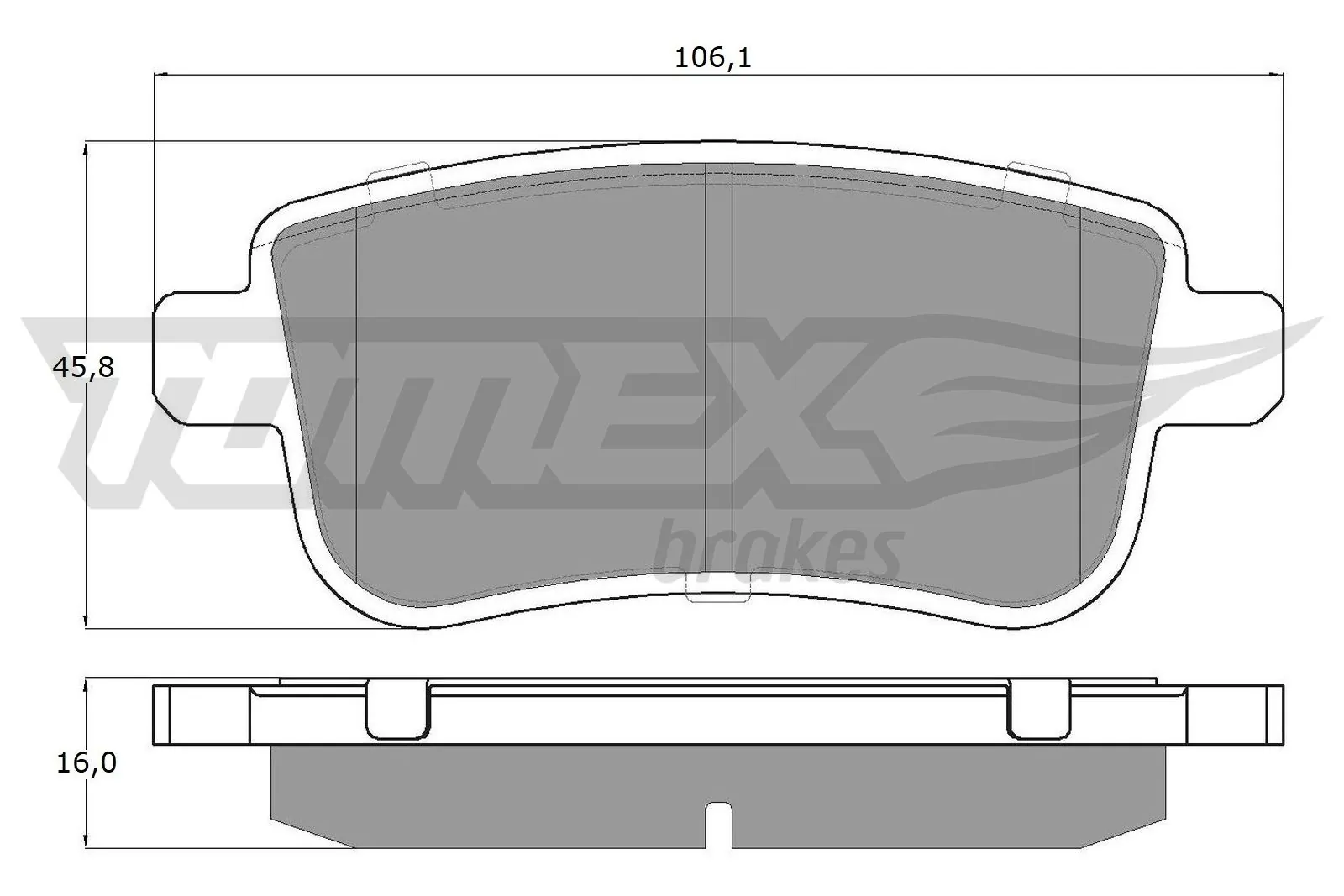 Brake Pad Set, disc brake TX 16-38