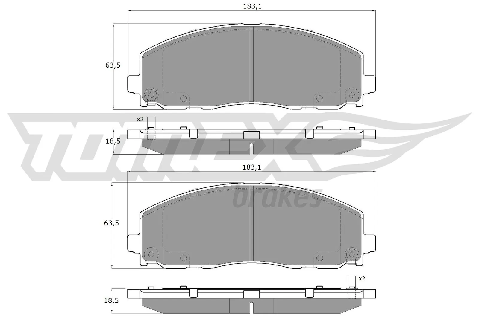 Brake Pad Set, disc brake TX 19-19