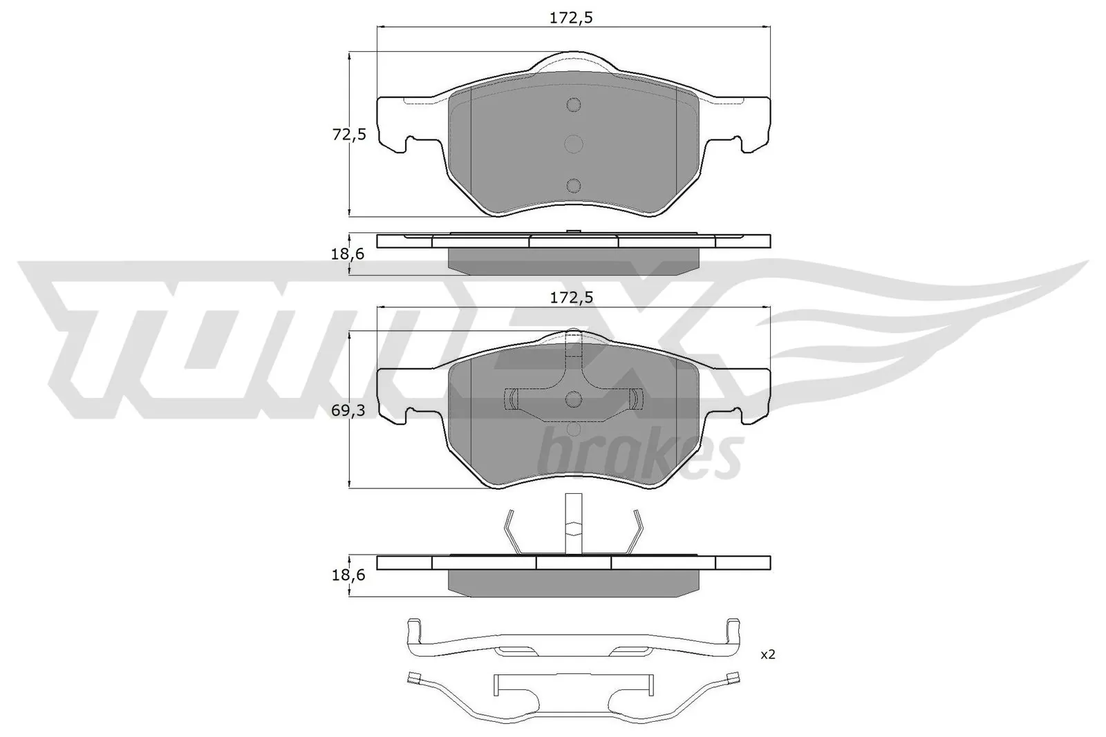 Brake Pad Set, disc brake TX 15-30