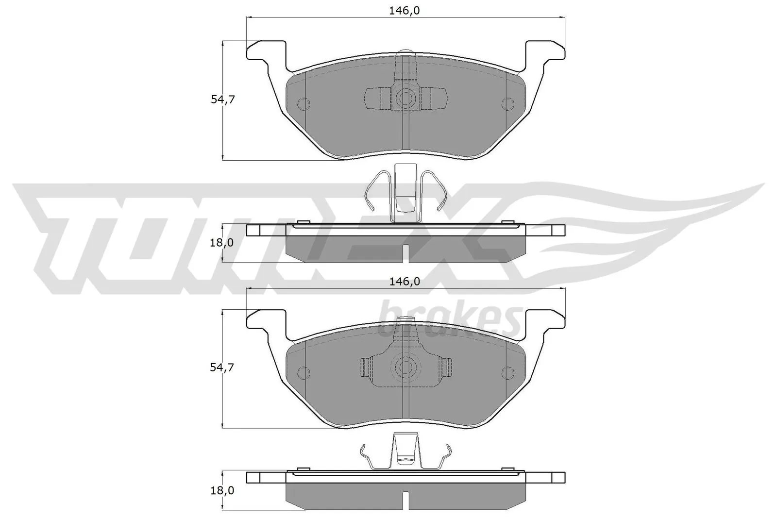 Brake Pad Set, disc brake TX 18-95