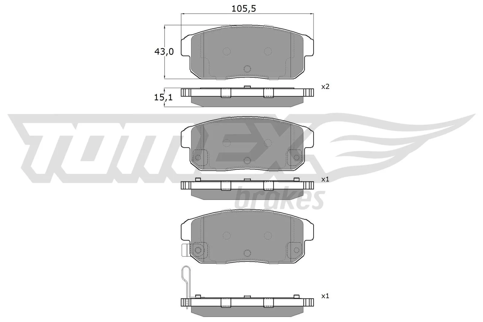 Brake Pad Set, disc brake TX 17-97