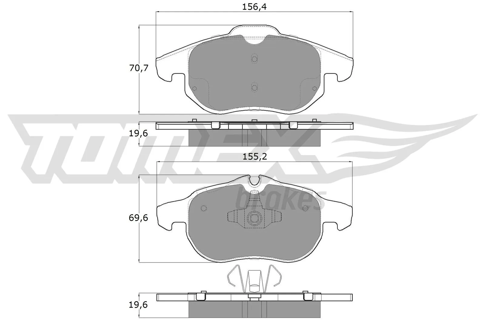 Brake Pad Set, disc brake TX 13-04